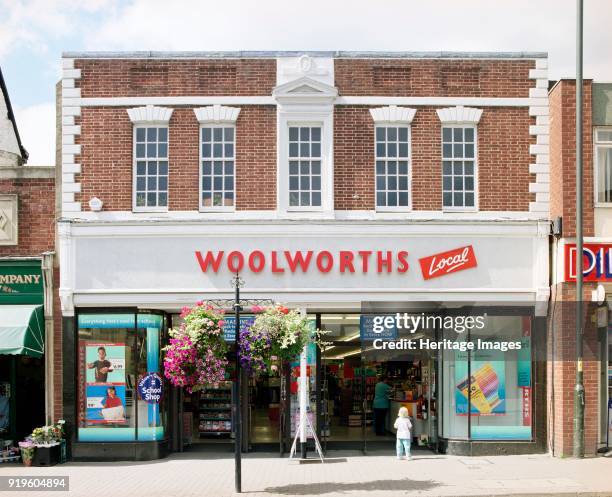 Woolworths shop front, 6-8 The Homend, Ledbury, Herefordshire, 2000.