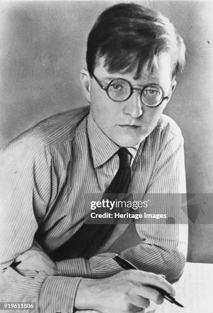 Portrait of the composer Dmitri Shostakovich . Found in the Collection of State Central M. Glinka Museum of Music, Moscow.