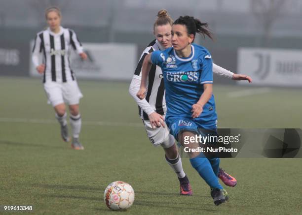 Lucia Di Guglielmo during Serie A female match between Juventus Woman v Empoli Ladies in Vinovo- Turin, on February 17, 2018 .