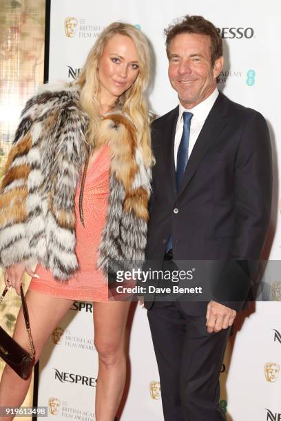 Kimberly Quaid and Dennis Quaid attend the British Academy Film Awards Nominees Party at Kensington Palace on February 17, 2018 in London, England.