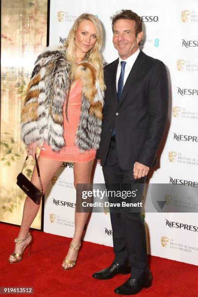 Kimberly Quaid and Dennis Quaid attend the British Academy Film Awards Nominees Party at Kensington Palace on February 17, 2018 in London, England.