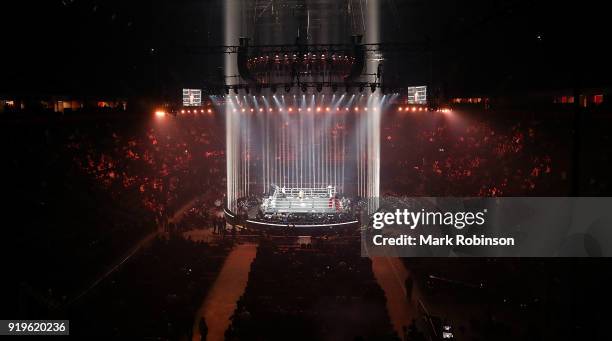 General view of The Manchester Arena during the World Boxing Super Series on February 17, 2018 in Manchester, England.