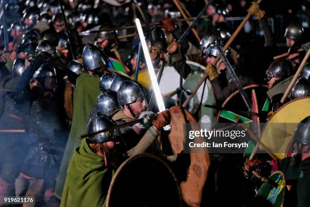 Re-enactors representing the rival armies of the Vikings and Anglo-Saxons meet in a final battle to determine the future of the British Isles during...