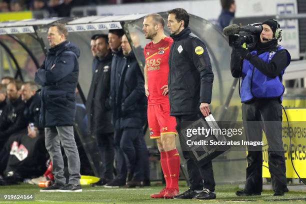 Ron Vlaar of AZ Alkmaar during the Dutch Eredivisie match between NAC Breda v AZ Alkmaar at the Rat Verlegh Stadium on February 17, 2018 in Breda...