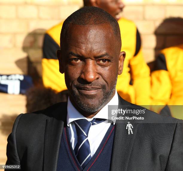 Chris Powell manager of Southend United during League One match between Southend United against Portsmouth at Roots Hall stadium, Southend England on...