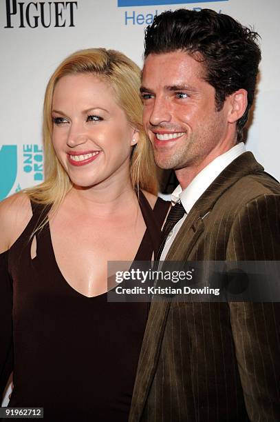 Actors Adrienne Frantz and Scott Bailey arrive for the Cirque Du Solei Opening Night Gala For Kooza at the Santa Monica Pier on October 16, 2009 in...