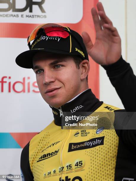 Dylan Groenewegen of Team Lotto NL-Jumbo after the 4th stage of the cycling Tour of Algarve between Almodovar and Tavira, on February 17, 2018.