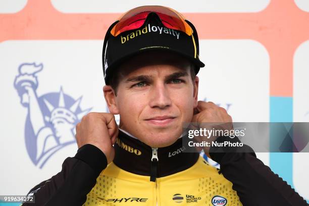 Dylan Groenewegen of Team Lotto NL-Jumbo after the 4th stage of the cycling Tour of Algarve between Almodovar and Tavira, on February 17, 2018.