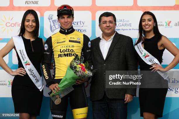 Dylan Groenewegen of Team Lotto NL-Jumbo after the 4th stage of the cycling Tour of Algarve between Almodovar and Tavira, on February 17, 2018.