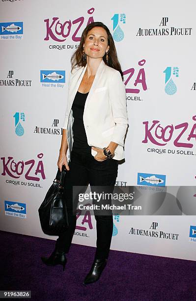 Minnie Driver arrives to the opening night gala for Cirque du Soleil's "Kooza" held at Santa Monica Pier on October 16, 2009 in Santa Monica,...