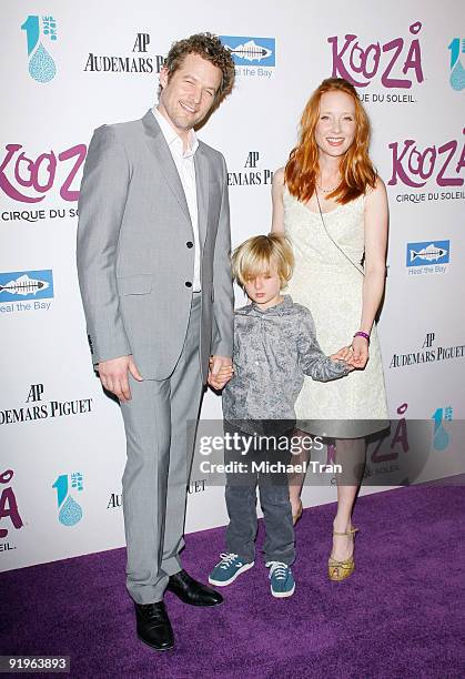 Anne Heche and family arrive to the opening night gala for Cirque du Soleil's "Kooza" held at Santa Monica Pier on October 16, 2009 in Santa Monica,...