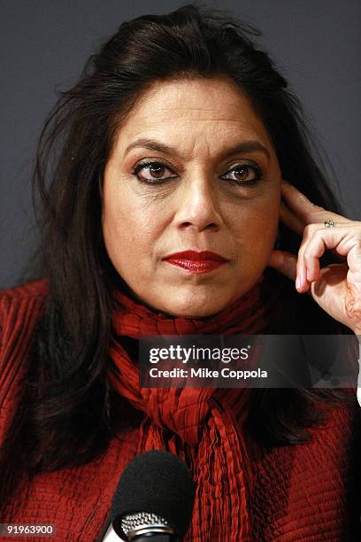 Director Mira Nair attends the "Meet the Filmmaker" series at the Apple Store Soho on October 16, 2009 in New York City.