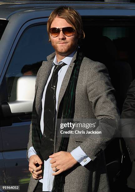 Brian McFadden attends the funeral of Boyzone singer Stephen Gately at St Laurence O'Toole Church on October 17, 2009 in Dublin, Ireland. The Irish...