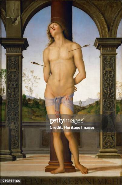 Saint Sebastian, 1490-1500. Found in the Collection of Musée du Louvre, Paris.