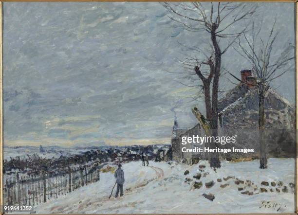 Snow at Veneux-Nadon, c. 1880. Found in the Collection of Musée d'Orsay, Paris.