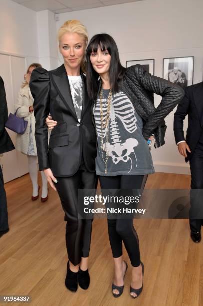 Tamara Beckwith and Annabelle Neilson attend the private view for 'Once Upon A Time' on October 16, 2009 in London, England.