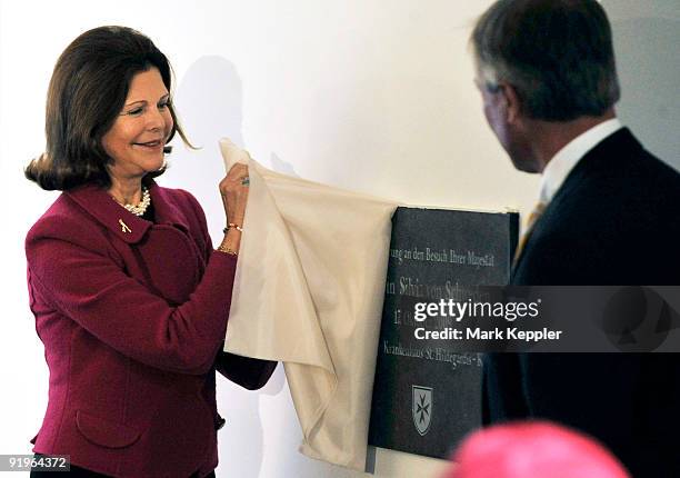 Queen Silvia of Sweden opens the first german section in a hospital for dementia patients following the model of her organisation Silviahemmet, a...