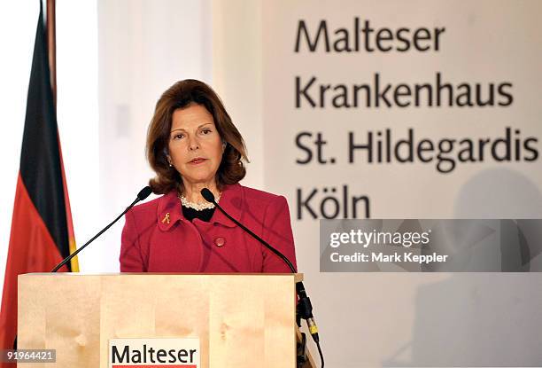 Queen Silvia of Sweden opens the first german section in a hospital for dementia patients following the model of her organisation Silviahemmet, a...