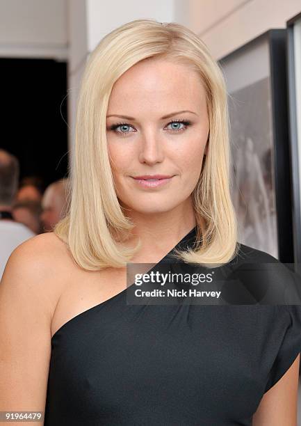 Actress Malin Akerman attends the private view for 'Once Upon A Time' on October 16, 2009 in London, England.