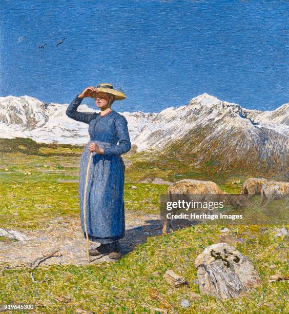 Mezzogiorno sulle Alpi , 1891. Found in the Collection of Segantini Museum, St. Moritz.