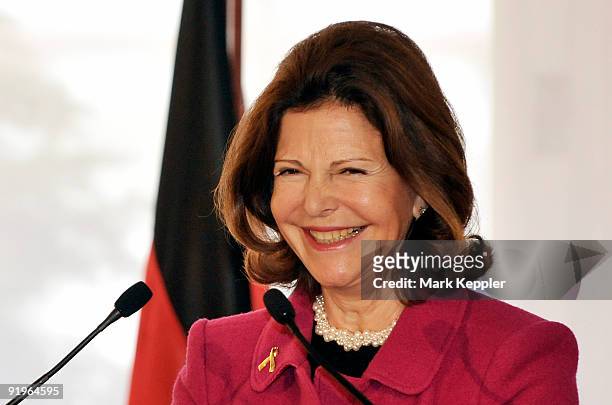 Queen Silvia of Sweden opens the first german section in a hospital for dementia patients following the model of her organisation Silviahemmet, a...