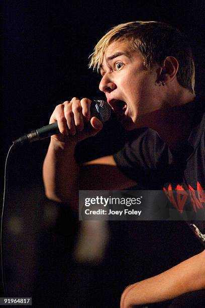 Bruno Mascolo of DRIVE A performs in concert at The Emerson Theater on October 16, 2009 in Indianapolis, Indiana.