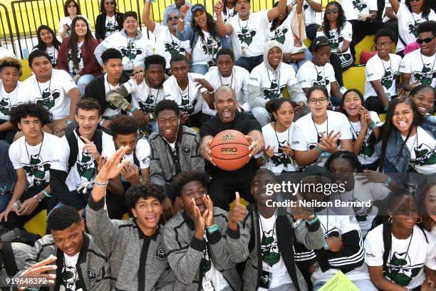 Darryl McDaniels, 'DMC' at adidas Creates 747 Warehouse St. - an event in basketball culture on February 17, 2018 in Los Angeles, California.