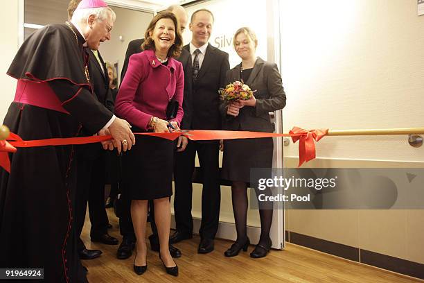 Queen Silvia of Sweden opens the first german section in a hospital for dementia patients following the model of her organisation Silviahemmet, a...