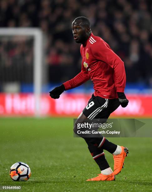 Romelu Lukaku of Manchester United during the The Emirates FA Cup Fifth Round match between Huddersfield Town and Manchester United on February 17,...