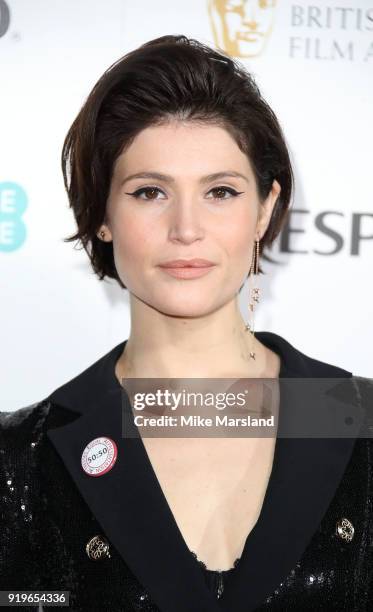 Gemma Arterton attends the EE British Academy Film Awards nominees party at Kensington Palace on February 17, 2018 in London, England.