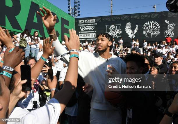 Brandon Ingram at adidas Creates 747 Warehouse St. - an event in basketball culture on February 17, 2018 in Los Angeles, California.