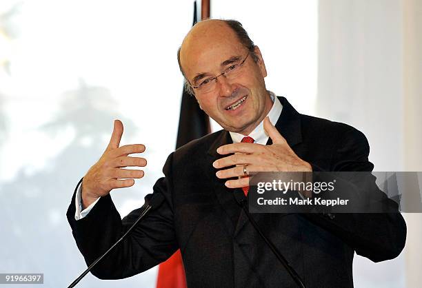 Johannes Freiherr Heeremann speaks during the opening ceremony of the first german section in a hospital for dementia patients following the model of...