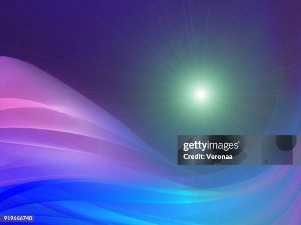 Vector Sun Color Gradient Color Gradient Background With Waves And Sun At Dusk High-Res Vector ...