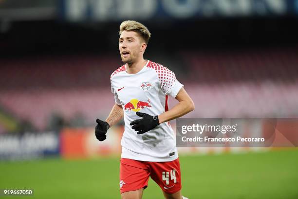Kevin Kampl of RB Leipzig in action during UEFA Europa League Round of 32 match between Napoli and RB Leipzig at the Stadio San Paolo on February 15,...