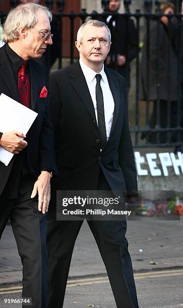 Louis Walsh attends the funeral of Boyzone member Stephen Gately on October 17, 2009 in Dublin, Ireland.
