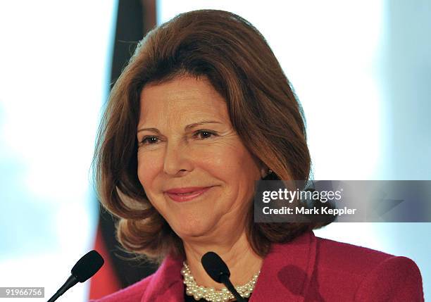 Queen Silvia of Sweden opens the first german section in a hospital for dementia patients following the model of her organisation Silviahemmet, a...