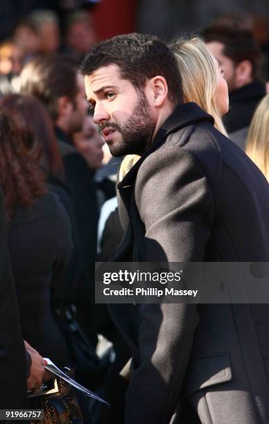 Shayne Ward attends the funeral of Boyzone member Stephen Gately on October 17, 2009 in Dublin, Ireland.