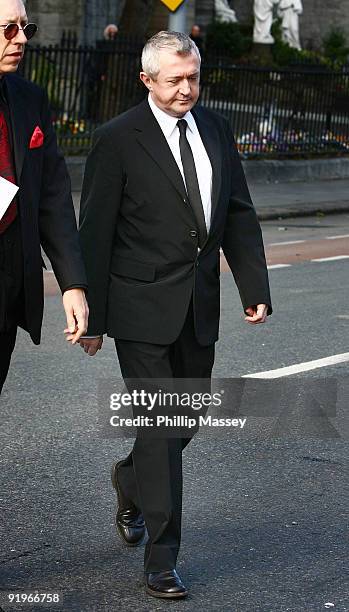 Louis Walsh attends the funeral of Boyzone member Stephen Gately on October 17, 2009 in Dublin, Ireland.