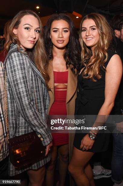 Montana Brown and guests attend the Altiir x 00359 Official AW18 London Fashion Week event held at Kadie's Cocktail Bar and Club on February 17, 2018...