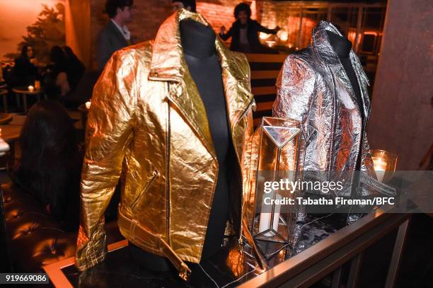 Guests enjoy the atmosphere at the Altiir x 00359 Official AW18 London Fashion Week event held at Kadie's Cocktail Bar and Club on February 17, 2018...