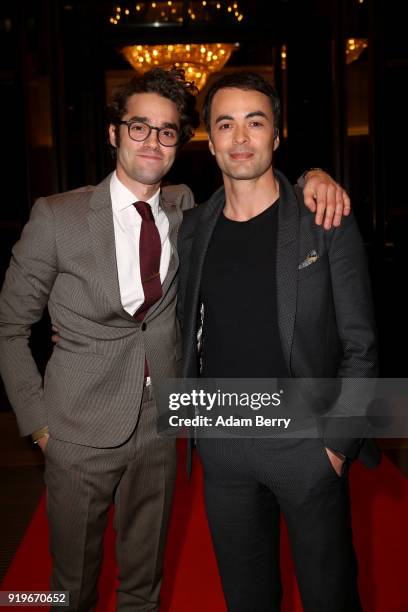 Nikolai Kinski and guest attend the Medienboard Berlin-Brandenburg Arrivals during the 68th Berlinale International Film Festival Berlin at on...