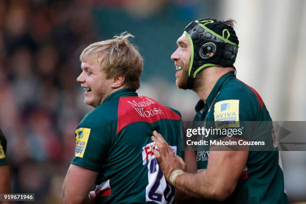 Graham Kitchener Graham Kitchener of Leicester Tigers is congratulated by Luke... News ...