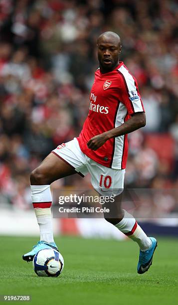 William Gallas of Arsenal in action during the Barclays Premier League match between Arsenal and Birmingham City at Emirates Stadium on October 17,...
