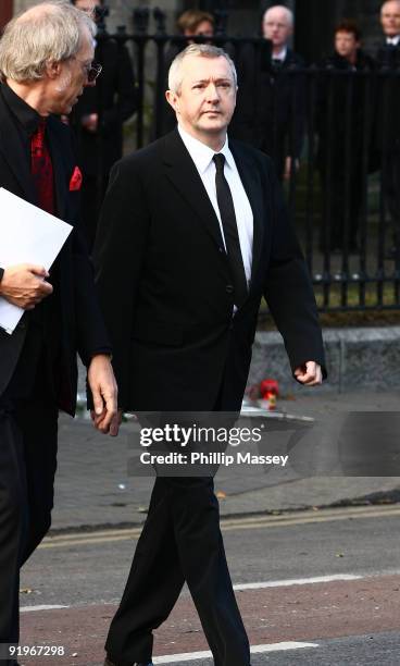 Louis Walsh attends the funeral of Boyzone member Stephen Gately on October 17, 2009 in Dublin, Ireland.