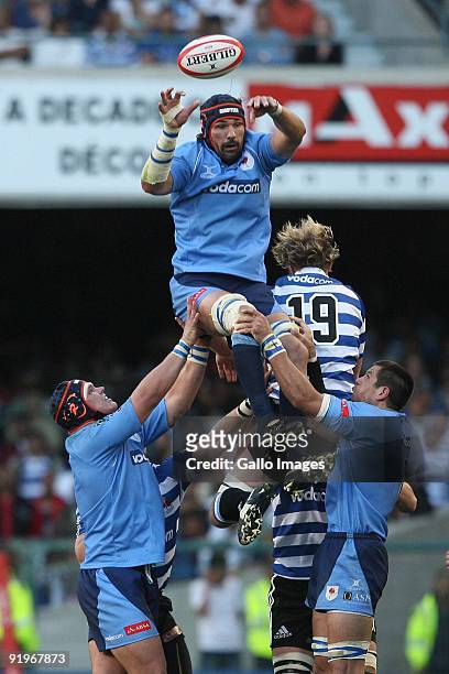 Bulls lock Victor Matfield jumps in the line out during the Absa Currie Cup semi final match between Western Province and Blue Bulls at Newlands...