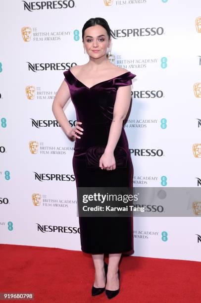 Hayley Squires attends the EE British Academy Film Awards Nominees Party at Kensington Palace on February 17, 2018 in London, England.