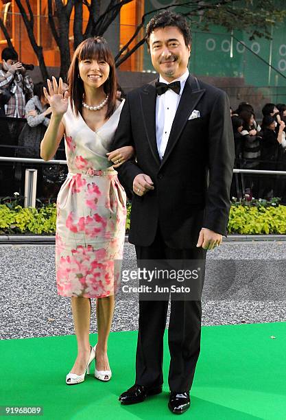 MCs Jon Kabira and Junko Kubo attends the 22nd Tokyo International Film Festival Opening Ceremony at Roppongi Hills on October 17, 2009 in Tokyo,...
