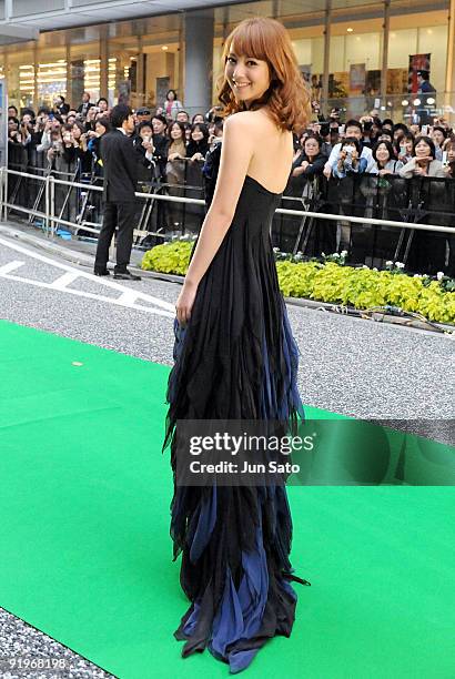 Actress Nozomi Sasaki attends the 22nd Tokyo International Film Festival Opening Ceremony at Roppongi Hills on October 17, 2009 in Tokyo, Japan. TIFF...