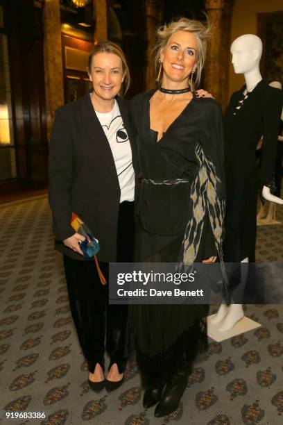 Anya Hindmarch and Kit WIllow attend the Opening evening for the Australian Fashion Council's inaugural showroom in London, celebrating KitX and...