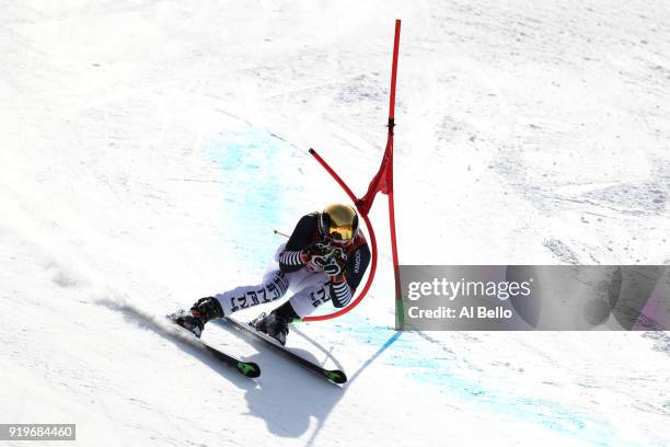 Fritz Dopfer of Germany competes during the Alpine Skiing Men's Giant Slalom on day nine of the PyeongChang 2018 Winter Olympic Games at Yongpyong...